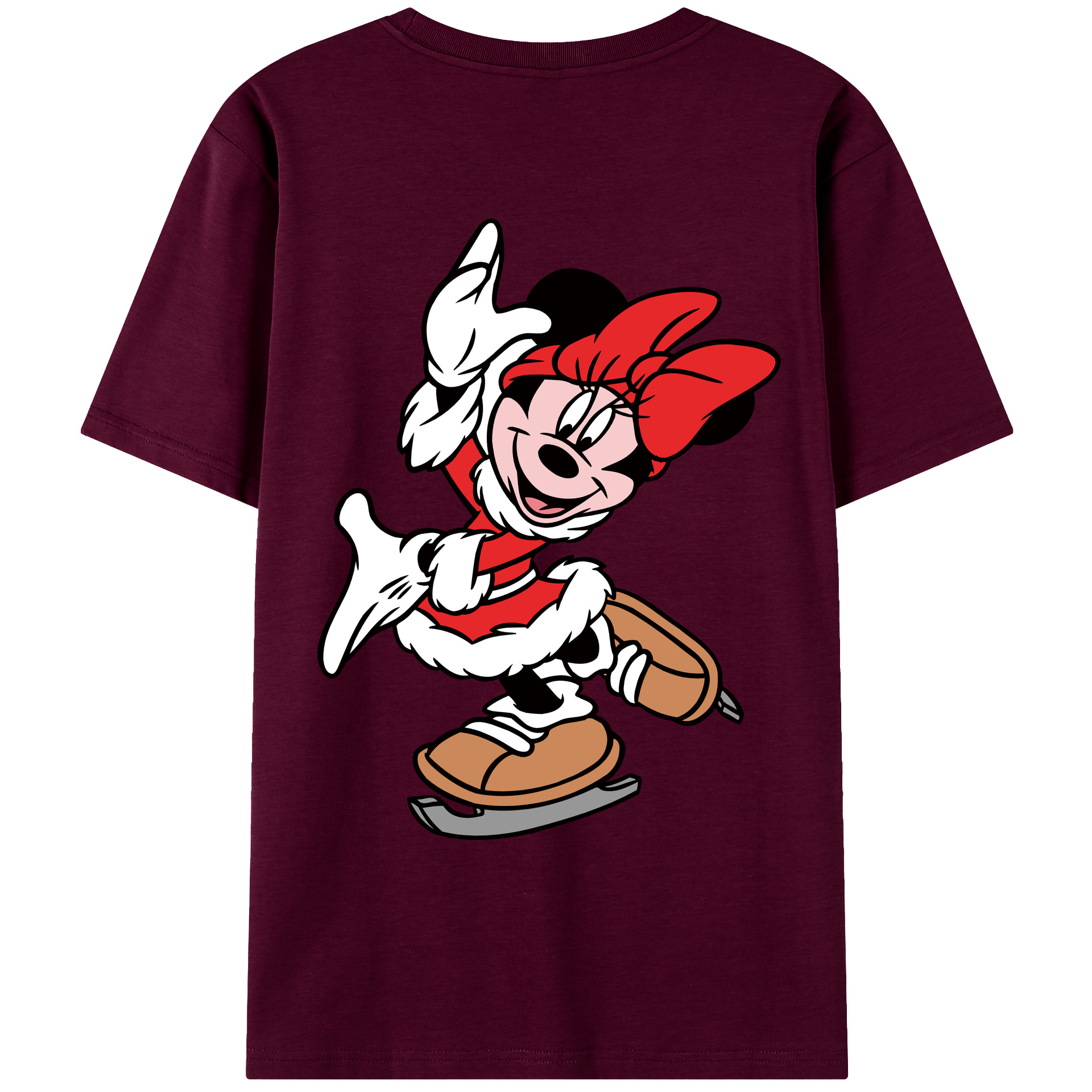 （画像用） ミッキーマウス Mickey Mouse レディース半袖Tシャツ(バックプリント)